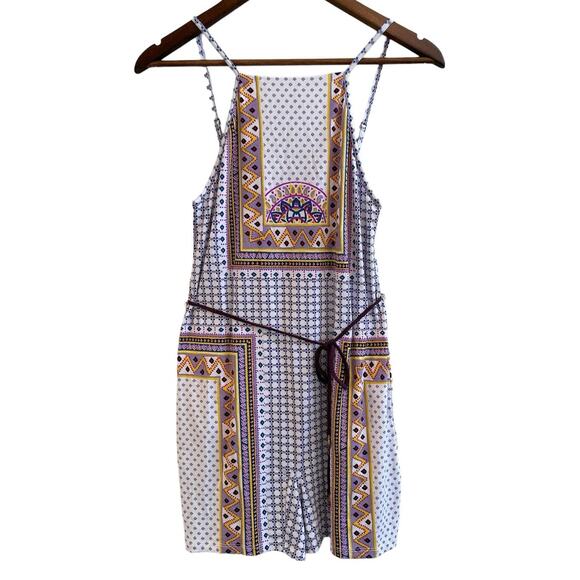 Tigerlily Dalmatia Halter Purple Blue Geo Boho Romper size 2 - Picture 7 of 15